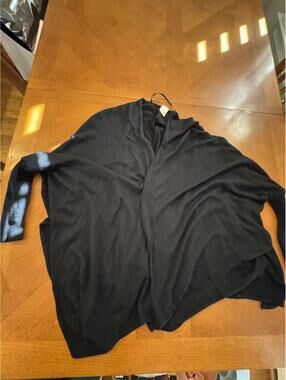 Christopher & Banks Black Open Front Cardigan Sweater